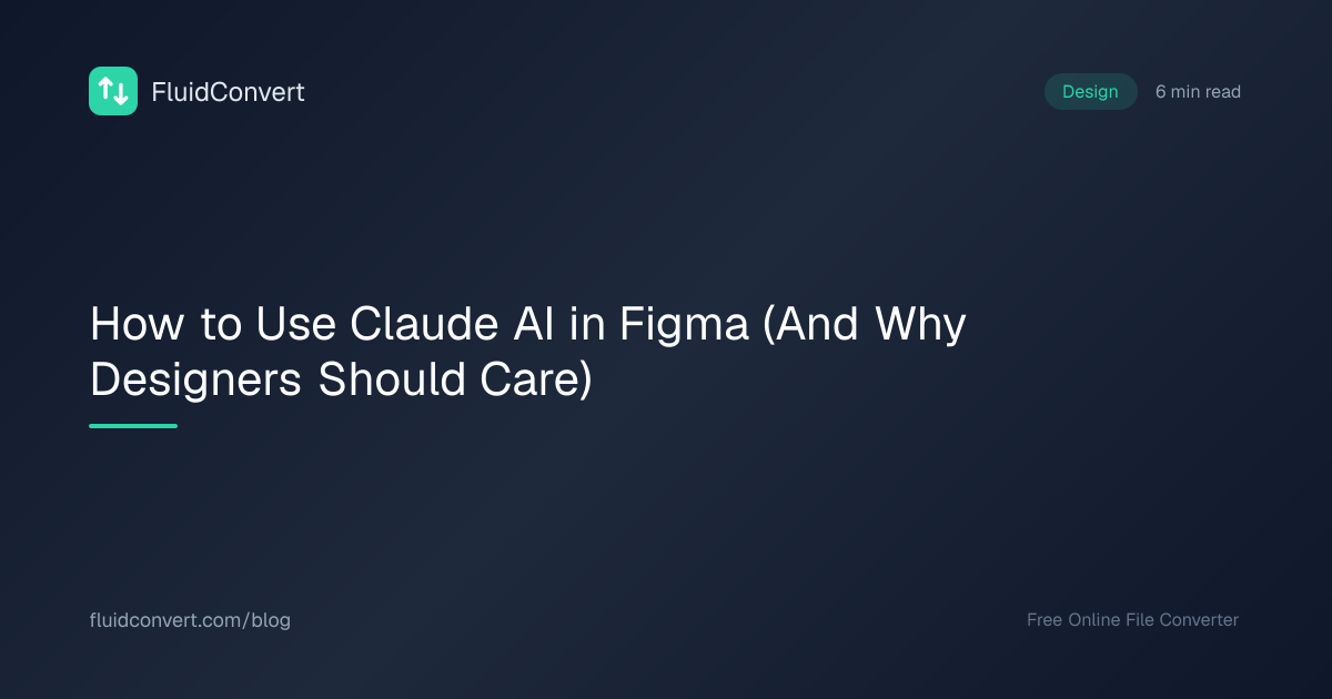 How to Use Claude AI in Figma (And Why Designers Should Care ...