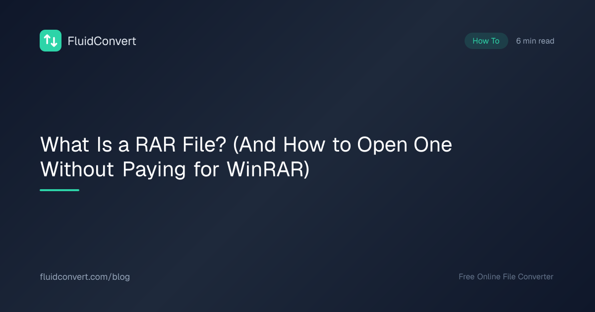 What Is a RAR File? (And How to Open One Without Paying for WinRAR ...